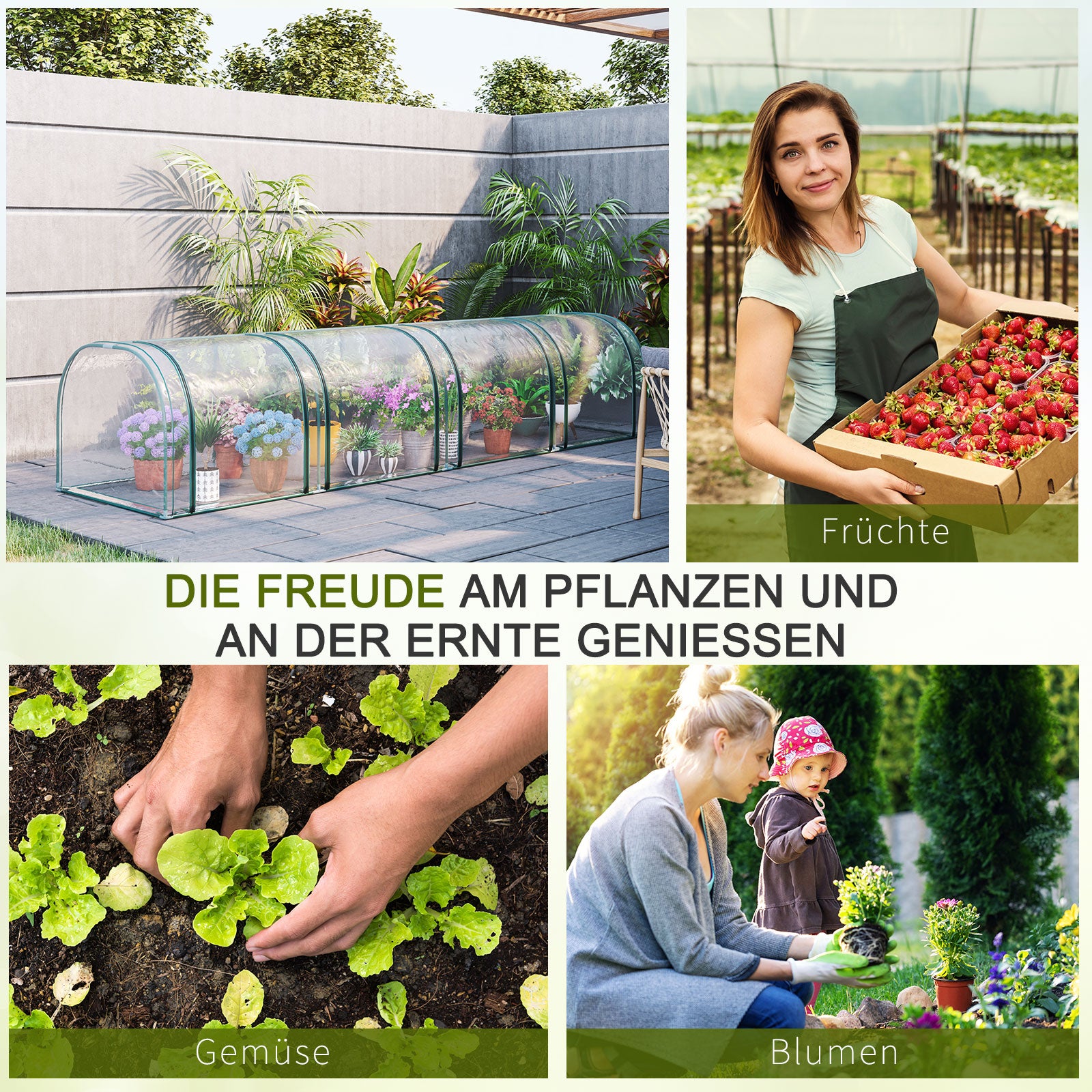 Greenhouse with Door, Winterproof Steel Frame Greenhouse, Greenhouse for Balcony, Garden, Tomato House 395x100x80cm, Tomato Greenhouse for Tomatoes, Vegetables, Flowers, Plants, Transparent