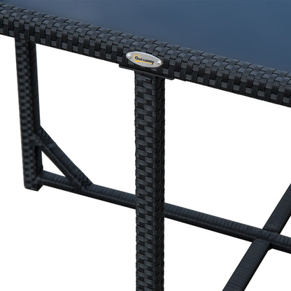 5-Piece Garden Furniture Set Dining Table with 4 Chairs with Combining Cushions, Rectangle, Black, 109x109x72 cm