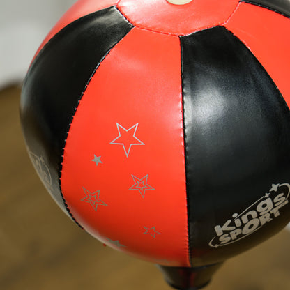 Kids Punching Bag Stand for 5-10 Years Old with Boxing Gloves and Weighted Base, Adjustable Height 68-102 cm, Red