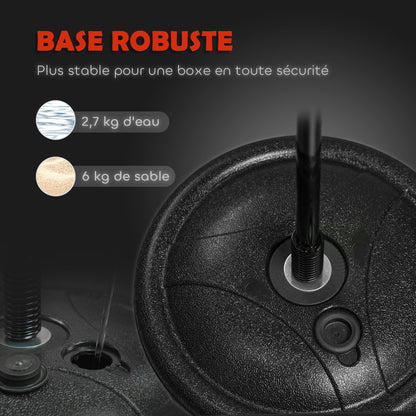 Kids Punching Bag Stand for 5-10 Years Old with Boxing Gloves and Weighted Base, Adjustable Height 68-102 cm, Red