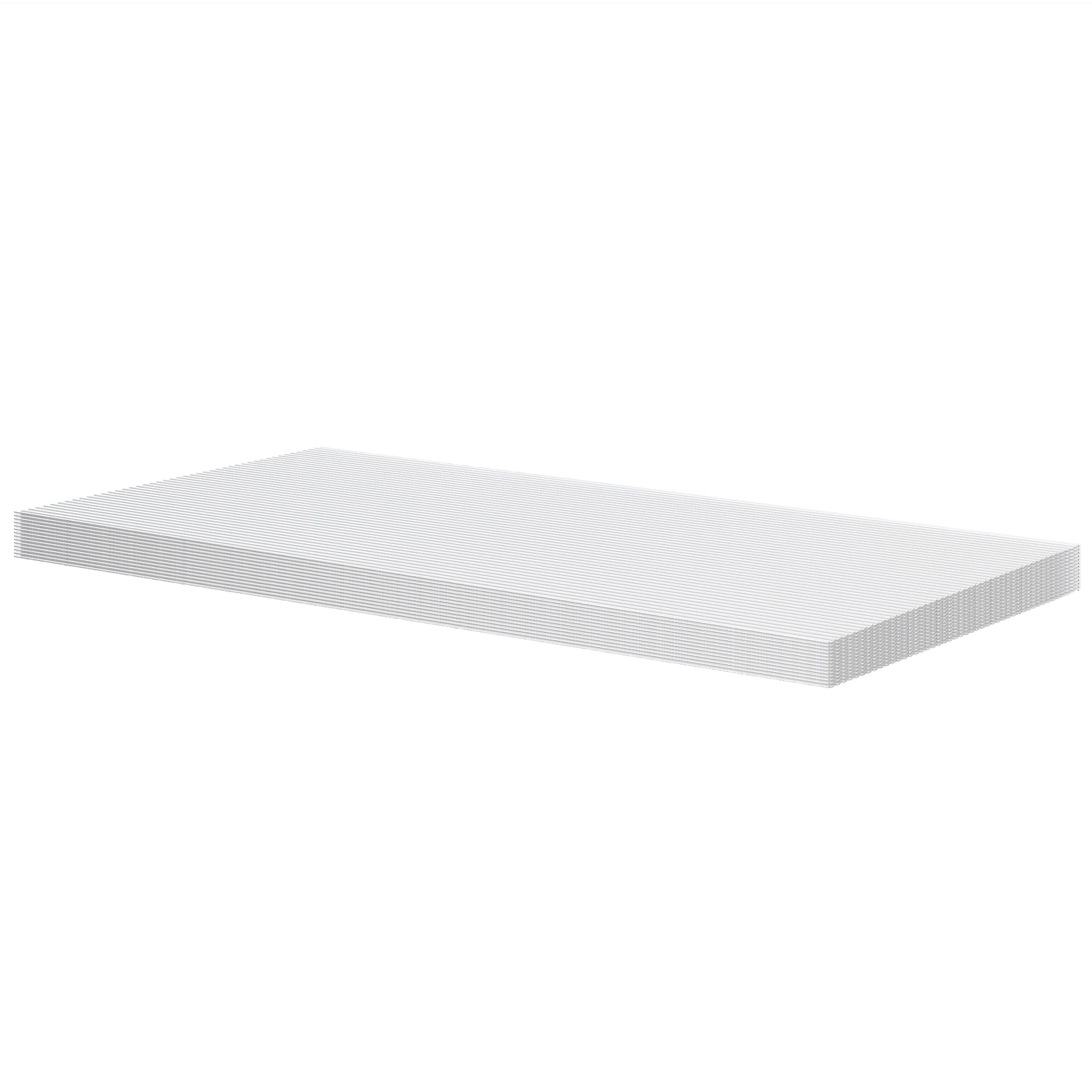 14 Double-Walled Polycarbonate Honeycomb Panels 4mm, UV-Resistant, Customizable, Transparent, Each Panel Size 121L x 61W cm