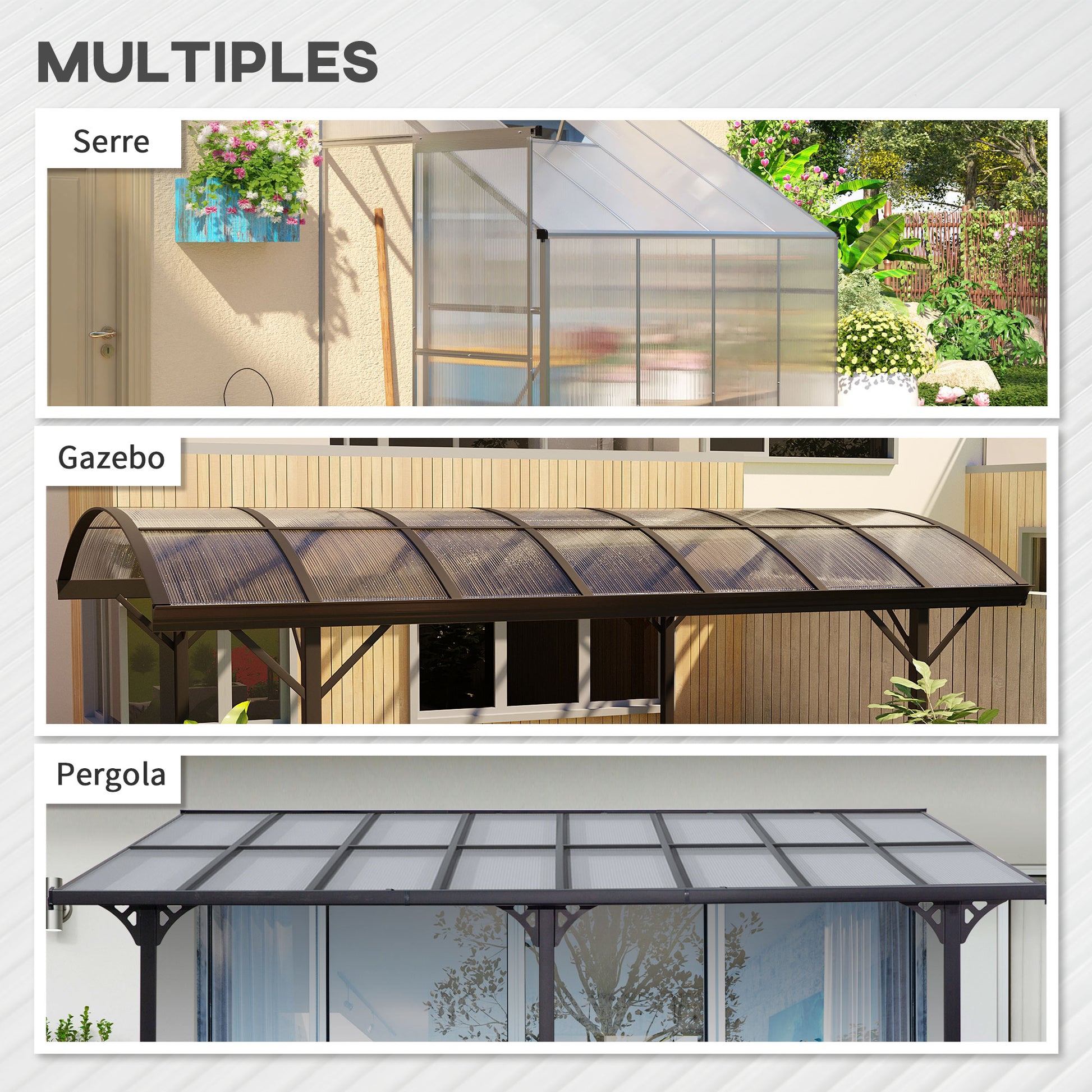 14 Double-Walled Polycarbonate Honeycomb Panels 4mm, UV-Resistant, Customizable, Transparent, Each Panel Size 121L x 61W cm