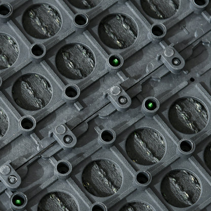 10-Piece Artificial Grass Turf 30x30 cm Lawn Rug with 20 mm Grass Height Anti-UV Synthetic Grass for Garden Patio Balcony Dark Green