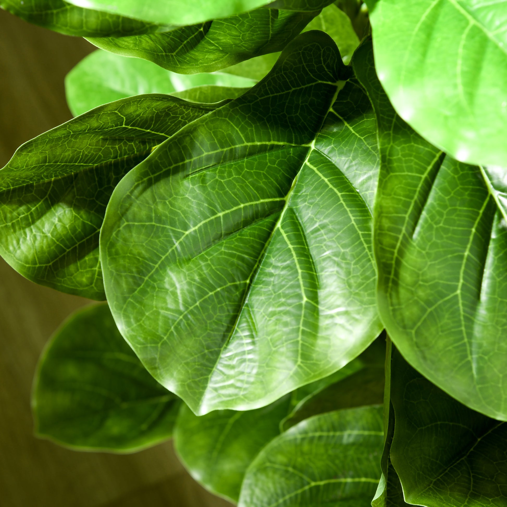 Set of 2 Decorative Artificial Plants 110x15 cm Artificial Ficus Trees with 90 Leaves and Pots for Interior Decoration for Living Room Office Green