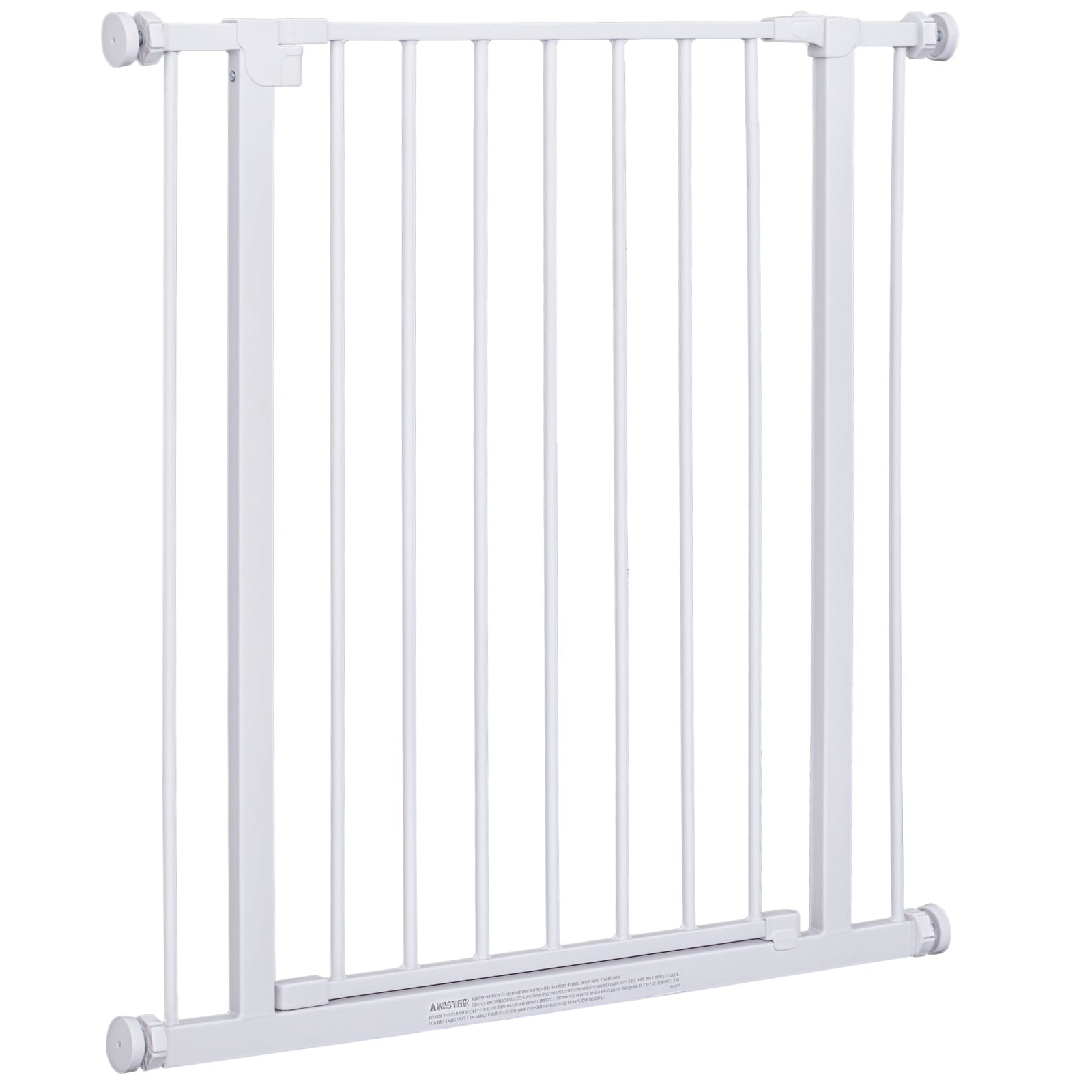 Expandable Pet Safety Gate Easy Installation with Pressure Mounts Durable Steel with Powder Coated Finish White 76x76-82cm