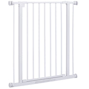 Expandable Pet Safety Gate Easy Installation with Pressure Mounts Durable Steel with Powder Coated Finish White 76x76-82cm