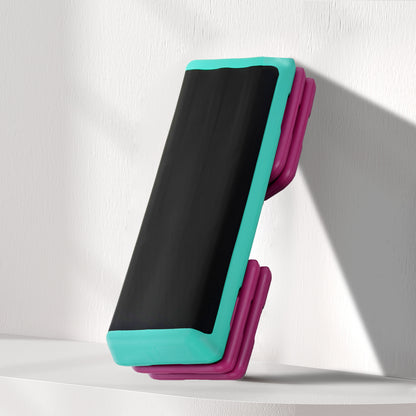 Adjustable Height Fitness Stepper 3 Levels (10/15/20 cm) Non-Slip Step Bench for Home Gym Office Plastic Black+Green+Purple