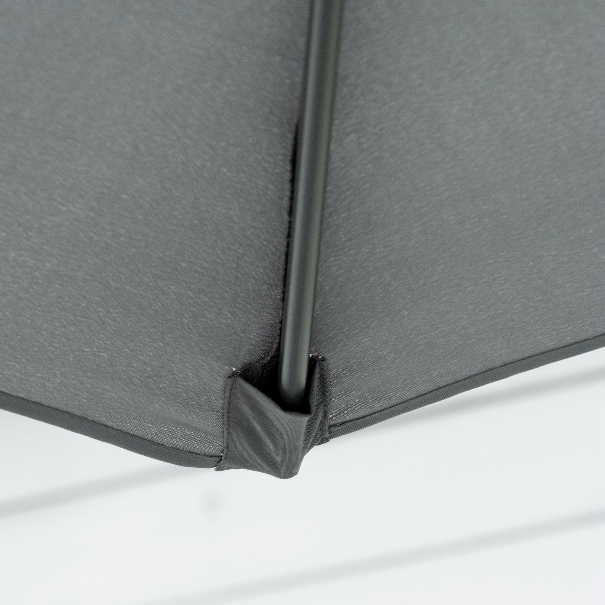 Offset Cantilever Umbrella Ø 293 cm (9.6 ft) – Side Lever, Cross Base Included, Water-Resistant, Wind Vent, UV Protection, Dark Grey