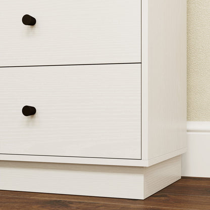 5-Drawer Dresser Slim Bedroom Dresser with Anti-Tip Tall Chest of Drawers for Living Room Hallway 18.5x11.4x37.4 inches White