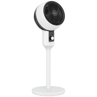 45W Pedestal Fan Air Circulator 3 Speeds, Adjustable 70° Oscillation, Portable and Lightweight Fan for Bedroom, Home or Office, Black and White
