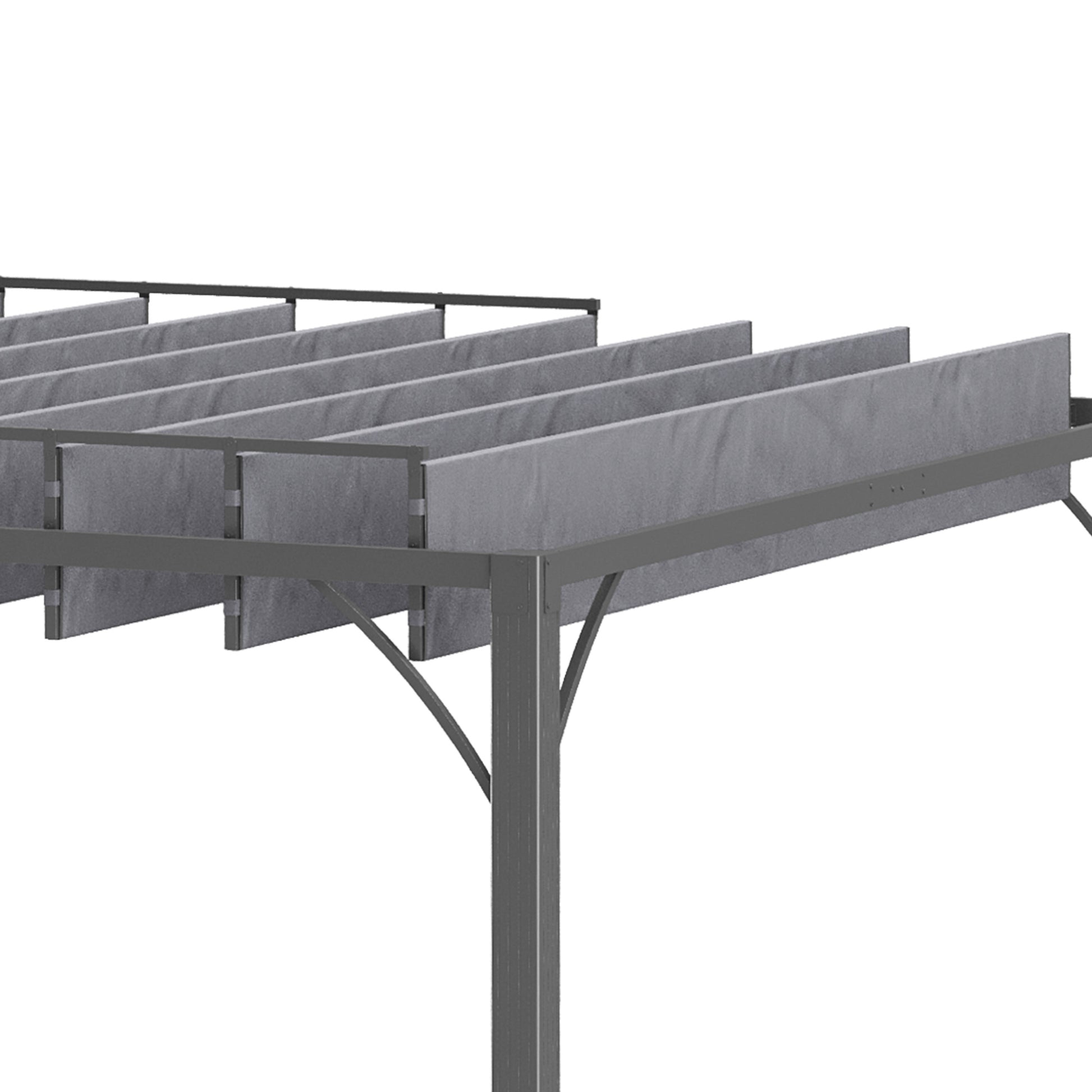 4x3m Garden Gazebo Aluminm Pergola with Rotating Adjustable Slats and UV 50+ Protection Pavilion for Patio Terrace Balcony Gray