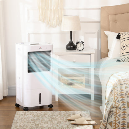 3 in 1 Mobile Air Conditioner with Humidification Water Cooling 15L 60° Oscillating Air Conditioning Unit 65W Air Cooler with 8h Timer, Remote Control, Usage Area 20 ㎡ White 32 x 37 x 69 cm