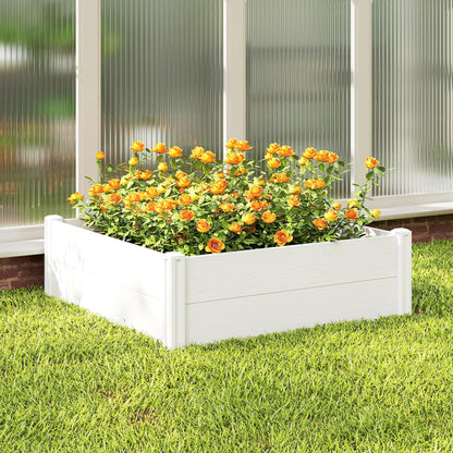 Plastic Raised Garden Bed, Snap-Together Planter with DIY Assembly – 197 x 54 x 33 cm for Garden, Balcony, Flowers, Plants, Vegetables