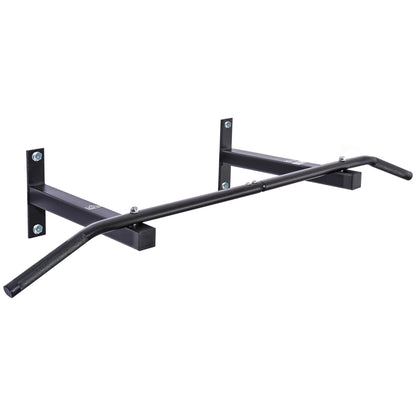 Professional Wall Mounted Pull Up Bar with Steel Structure, 113 x 41 x 20cm, Black