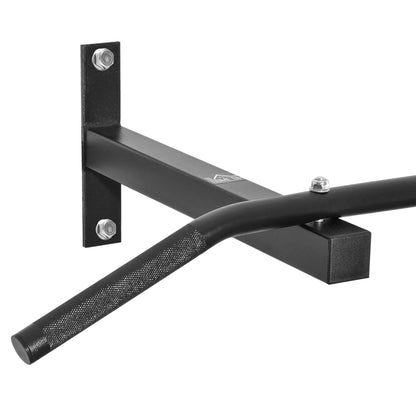 Professional Wall Mounted Pull Up Bar with Steel Structure, 113 x 41 x 20cm, Black
