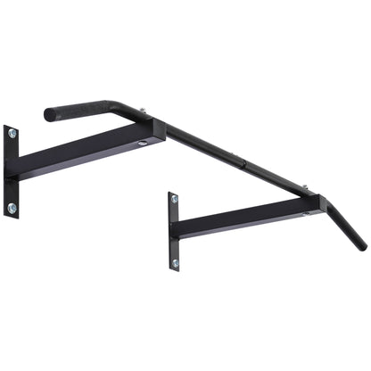 Professional Wall Mounted Pull Up Bar with Steel Structure, 113 x 41 x 20cm, Black