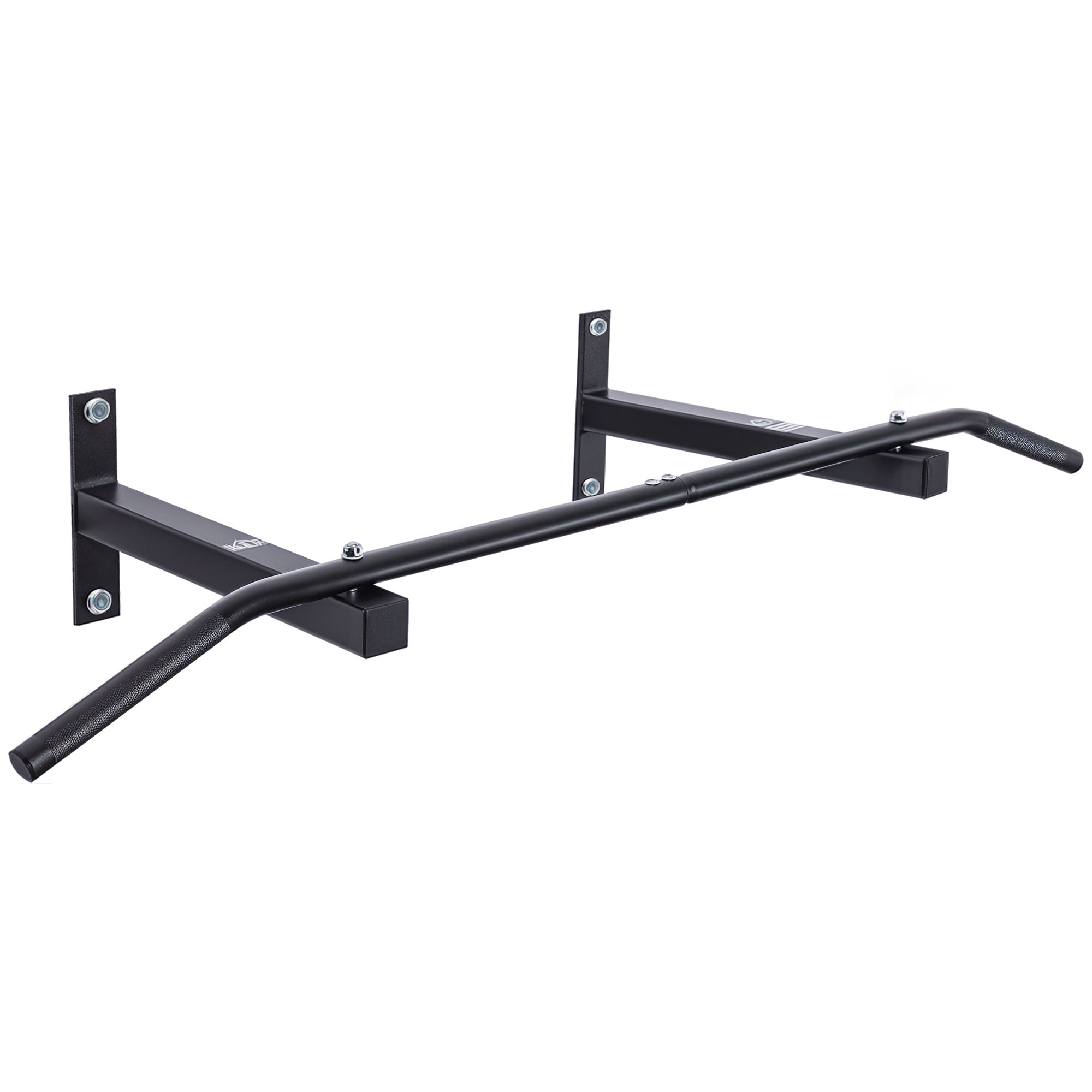 Professional Wall Mounted Pull Up Bar with Steel Structure, 113 x 41 x 20cm, Black