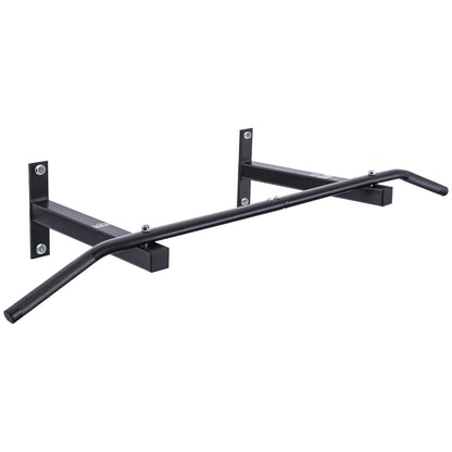 Professional Wall Mounted Pull Up Bar with Steel Structure, 113 x 41 x 20cm, Black