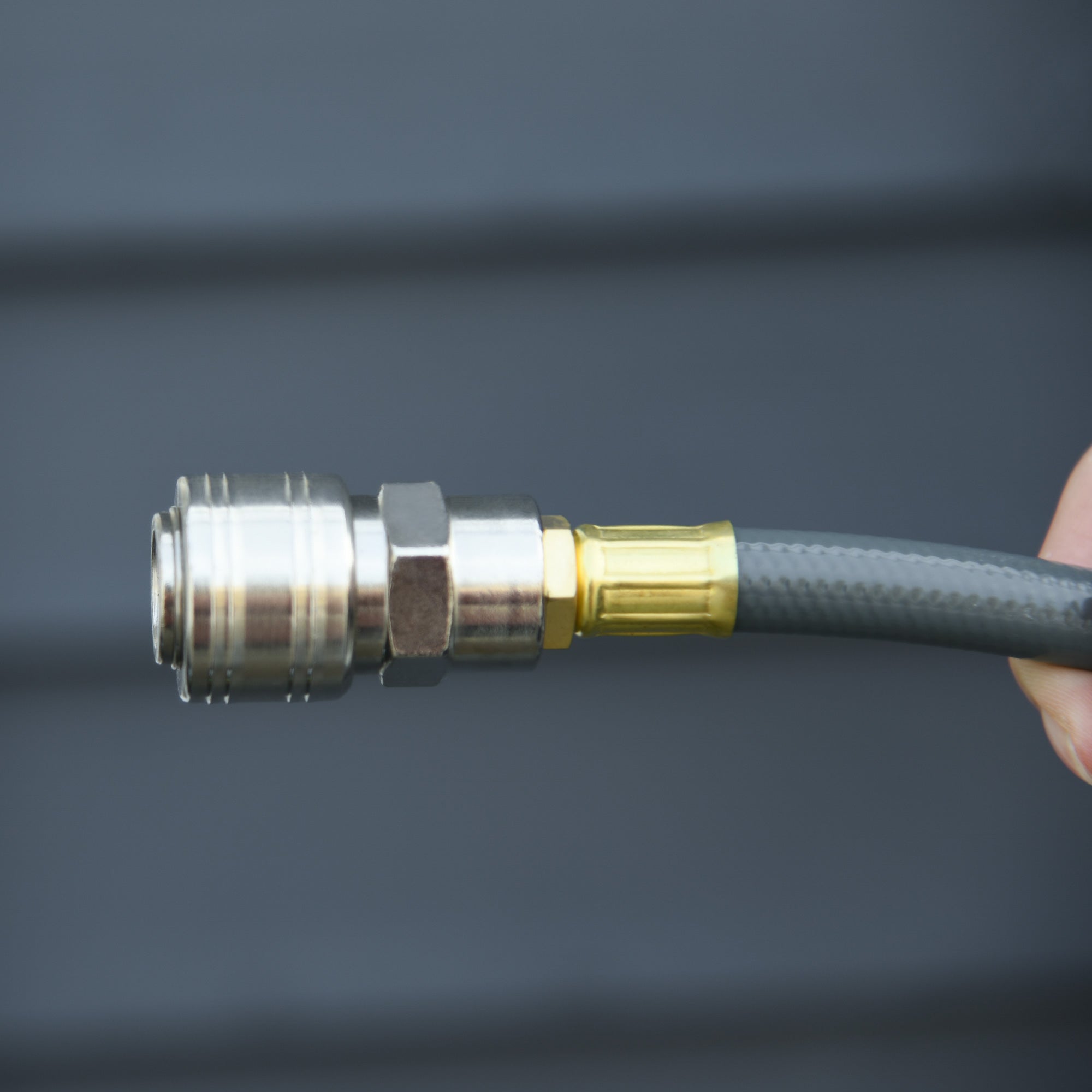 Compressed Air Hose Reel - Hose: 10m + 0.9m - Inner Diameter 3/8" (9.5mm), 1/4" (6.35mm) BSPT - Retractable Automatic Hose Reel for Gray Compressed Air Hose