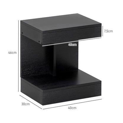 Nightstand with Drawers, Side Table, Bedside Table with Shelf, Nightstand for Bedroom, Living Room, 40 x 30 x 46 cm, Black