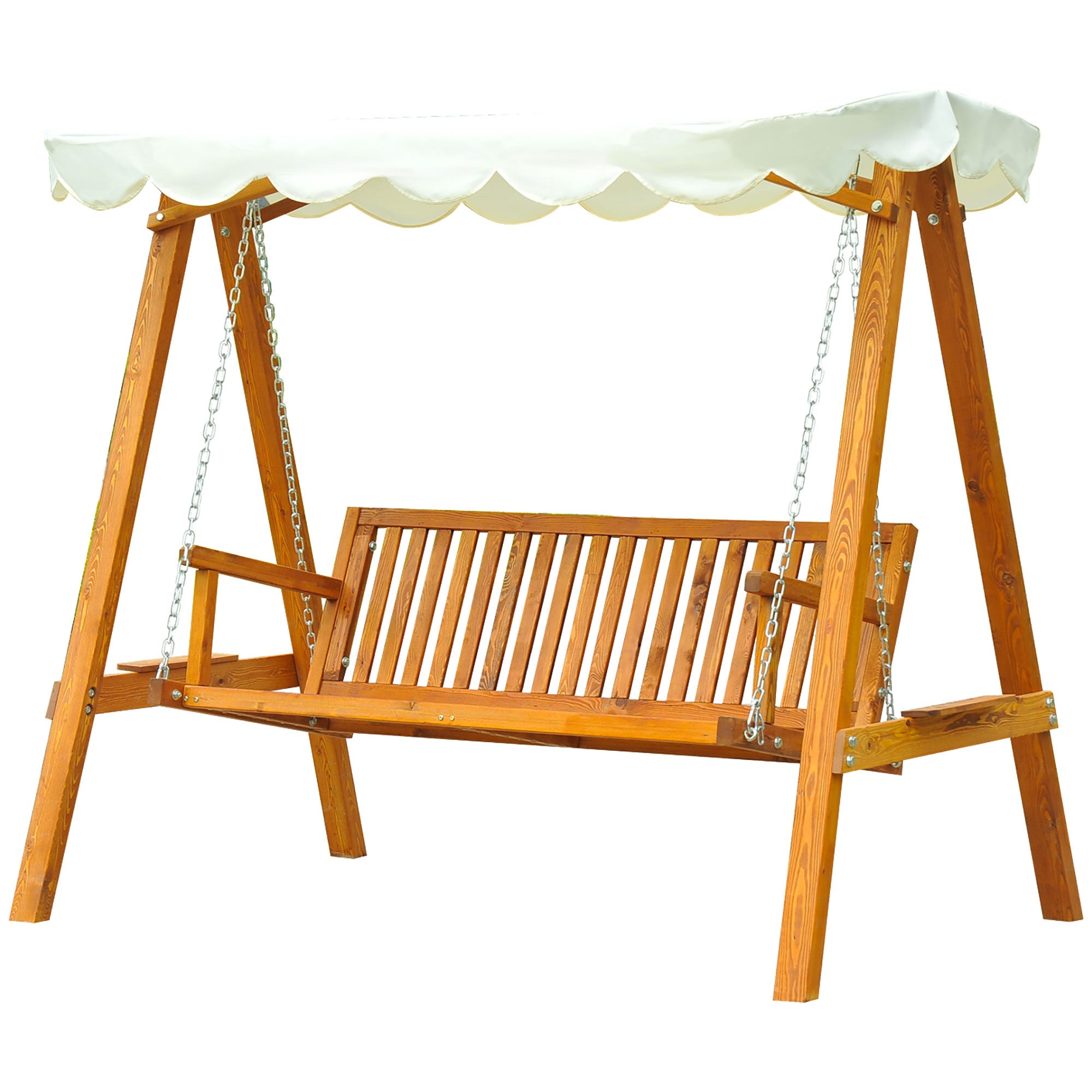 Hollywood Swing Garden Swing Bench Swing 3-Seater Larch