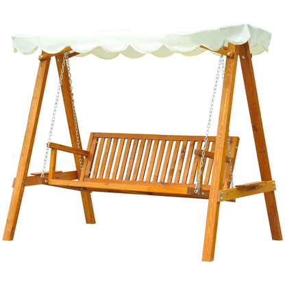 Hollywood Swing Garden Swing Bench Swing 3-Seater Larch