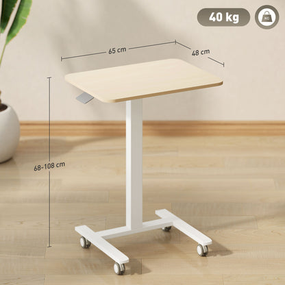 Height-Adjustable Standing Laptop Desk, Hand Crank 26.8–42.5" (68–108 cm) — Yellow