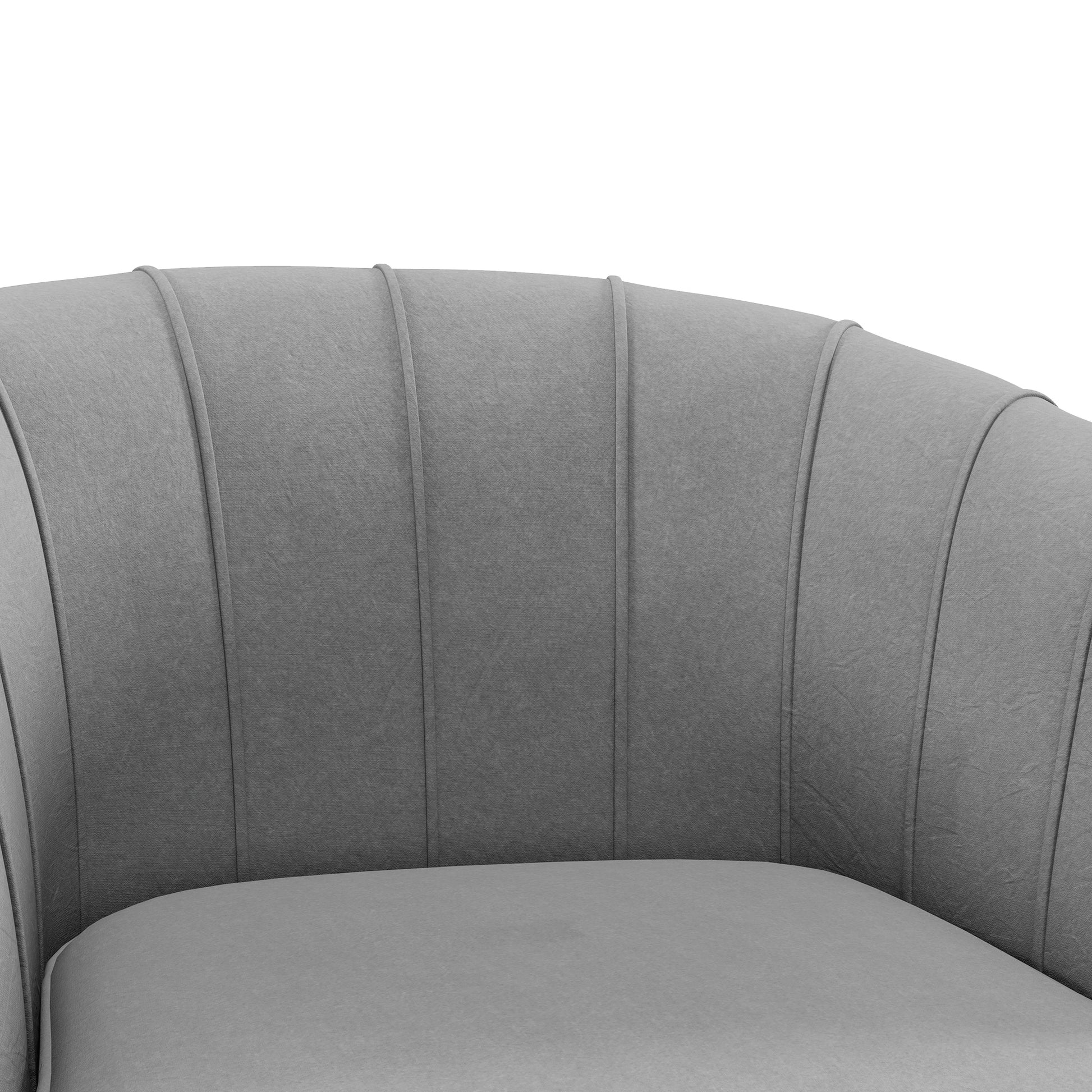 Bedroom Armchair, Velvet Armchair with Golden Legs, Living Room and Lounge Armchair in Polyester and Steel, 71x72x75cm, Gray
