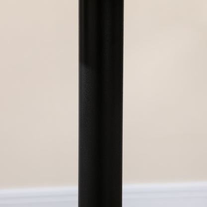 Dining Table, Round Kitchen Table, Modern Dining Table for 2 People, Bar Table Column Table with Steel Leg, Non-Slip Footrest, Coffee Table for Living Room, Ø70 x 75 cm, Black