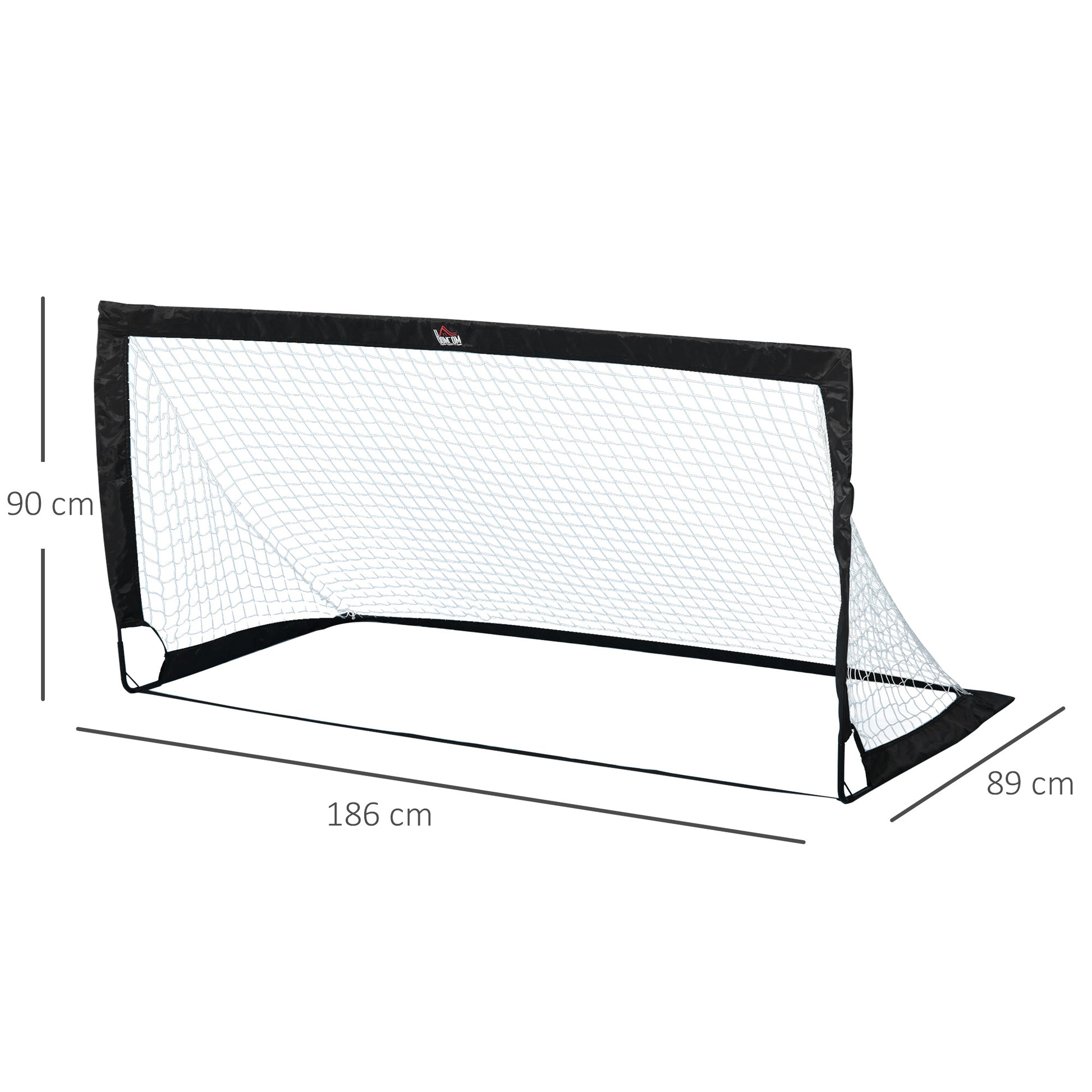 Soccer Goal 2 Pack foldable 183 x 90 x 90 cm Soccer Goal with carrying bag weatherproof Outdoor Soccer Goals for Adults Soccer Goals for Garden Training Leisure Black