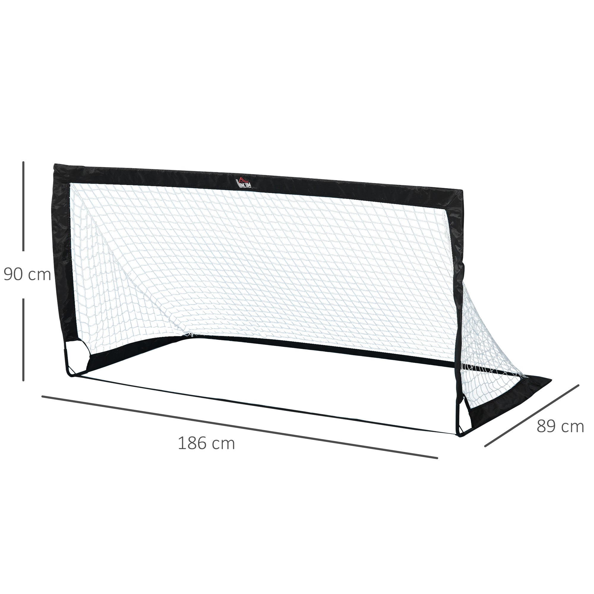 Soccer Goal 2 Pack foldable 183 x 90 x 90 cm Soccer Goal with carrying bag weatherproof Outdoor Soccer Goals for Adults Soccer Goals for Garden Training Leisure Black
