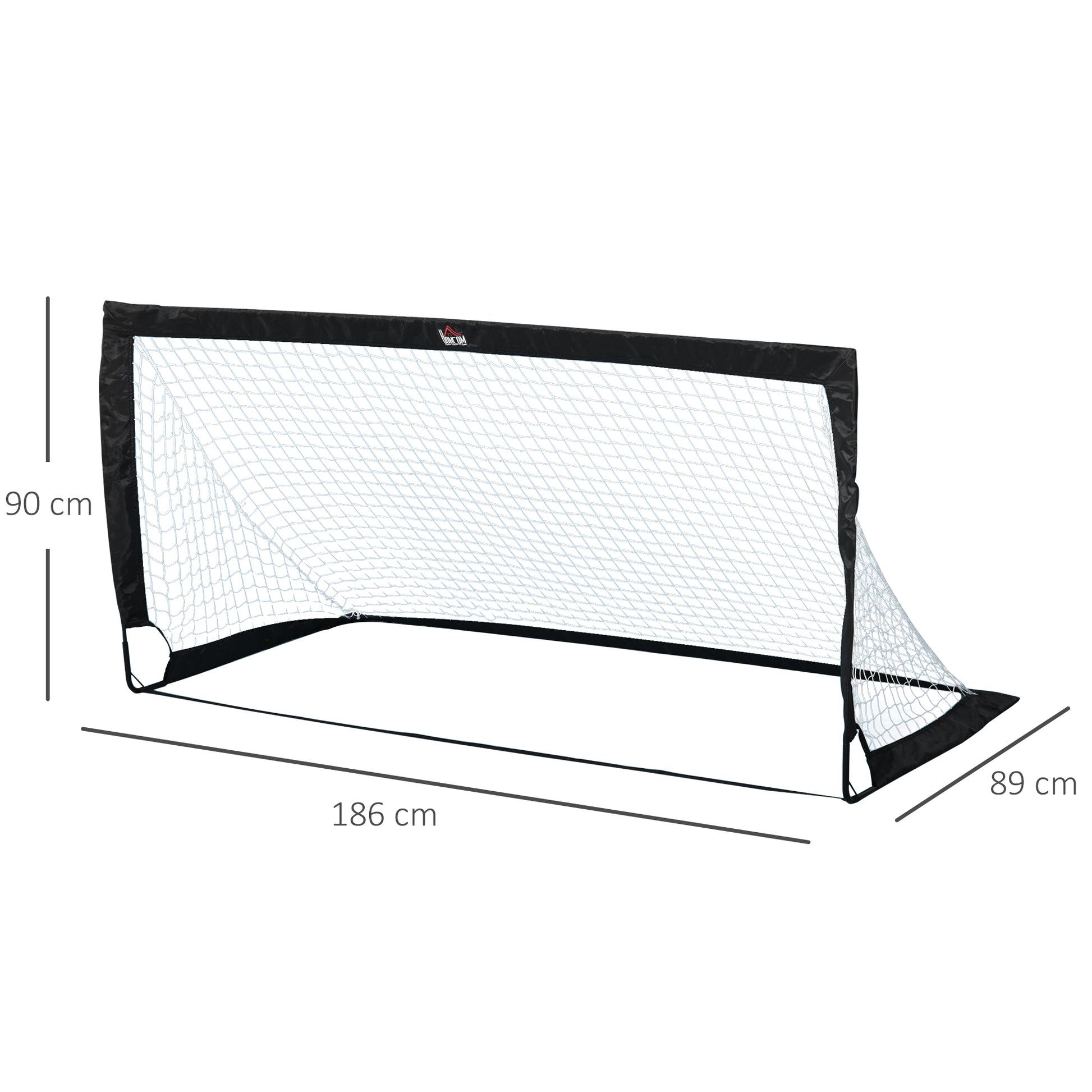 Soccer Goal 2 Pack foldable 183 x 90 x 90 cm Soccer Goal with carrying bag weatherproof Outdoor Soccer Goals for Adults Soccer Goals for Garden Training Leisure Black
