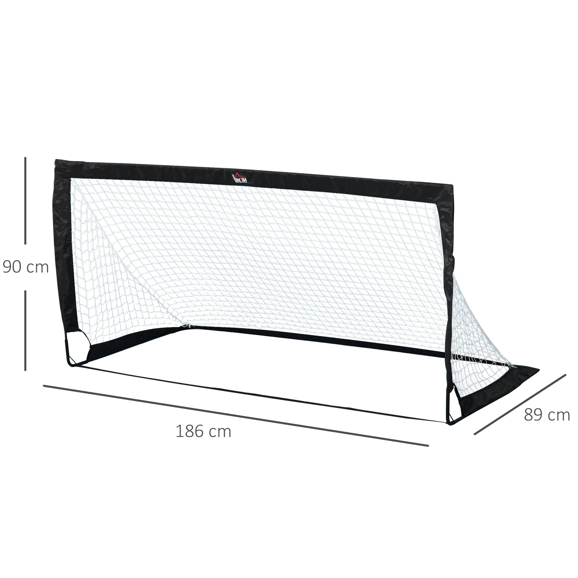 Soccer Goal 2 Pack foldable 183 x 90 x 90 cm Soccer Goal with carrying bag weatherproof Outdoor Soccer Goals for Adults Soccer Goals for Garden Training Leisure Black