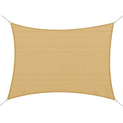 Rectangular Shade Sail 13x20 ft Patio Shade with Anti-UV Stainless Steel Ring and Nylon Ropes for Garden Patio Sand