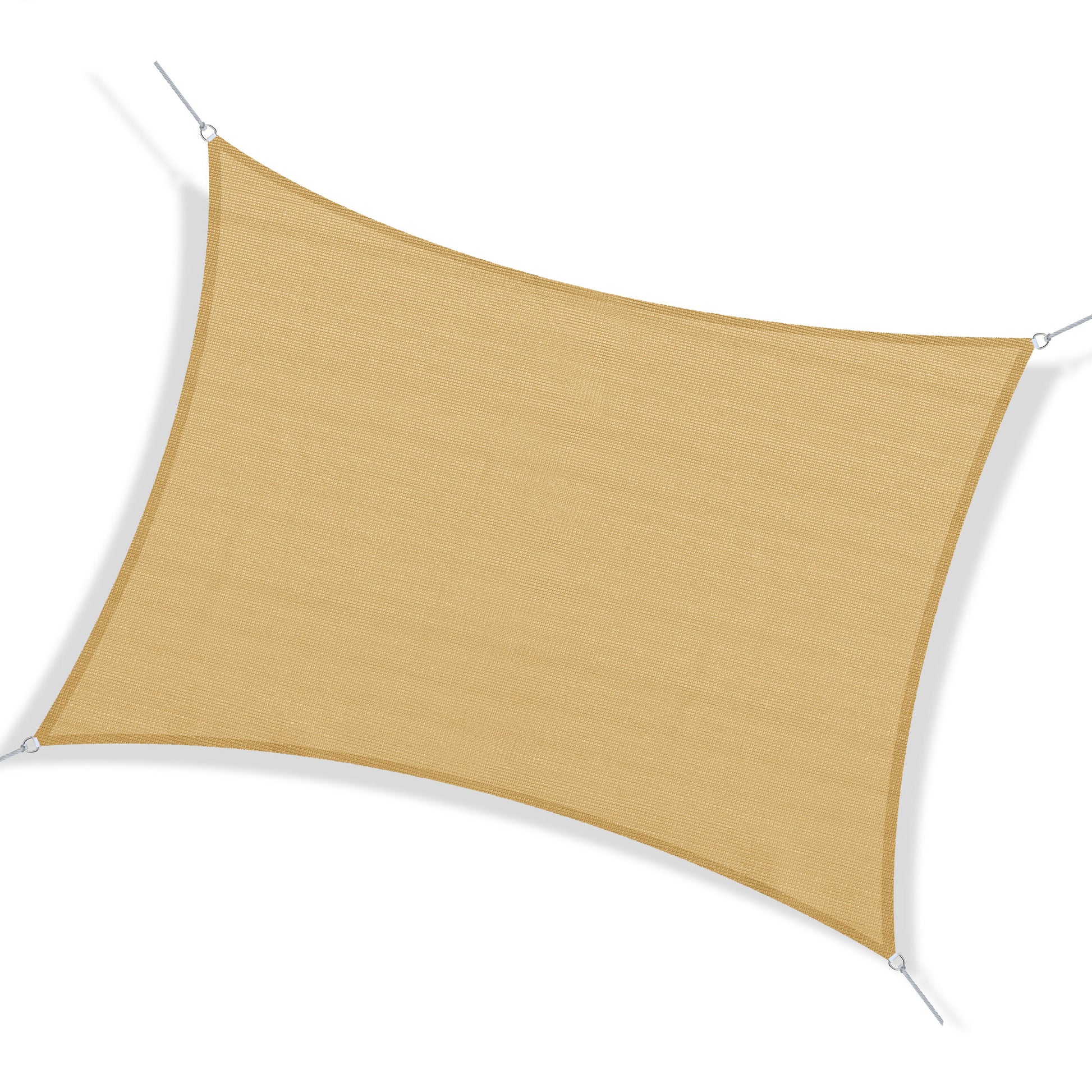 Rectangular Shade Sail 13x20 ft Patio Shade with Anti-UV Stainless Steel Ring and Nylon Ropes for Garden Patio Sand