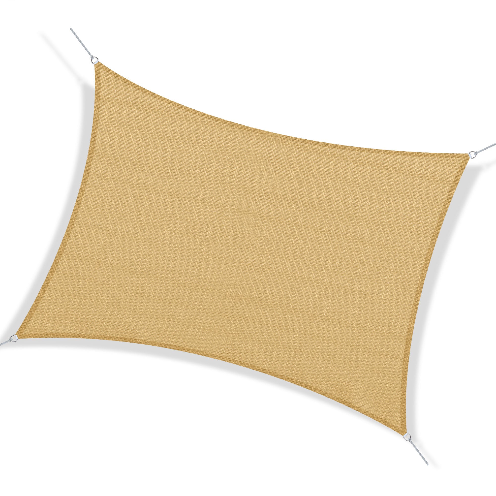 Rectangular Shade Sail 13x20 ft Patio Shade with Anti-UV Stainless Steel Ring and Nylon Ropes for Garden Patio Sand
