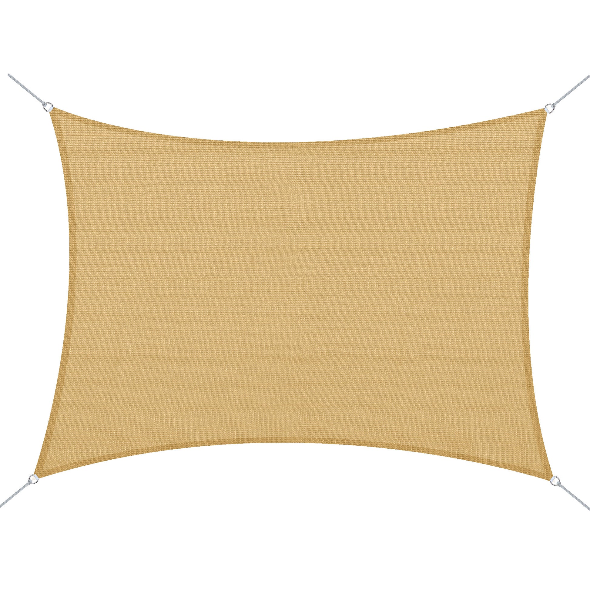 Rectangular Shade Sail 13x20 ft Patio Shade with Anti-UV Stainless Steel Ring and Nylon Ropes for Garden Patio Sand