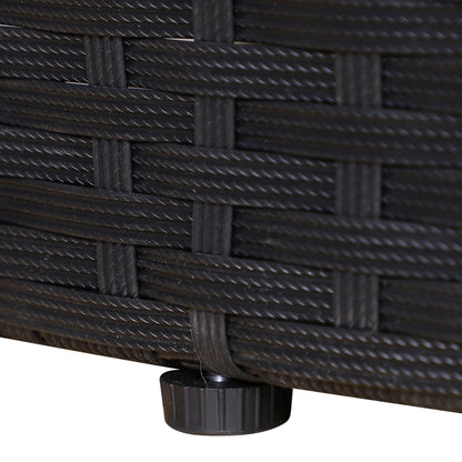 Rattan sun island, lounge group with sunroof, seating group, cushions and side table, metal, Cream, 180 x 175 x 147 cm