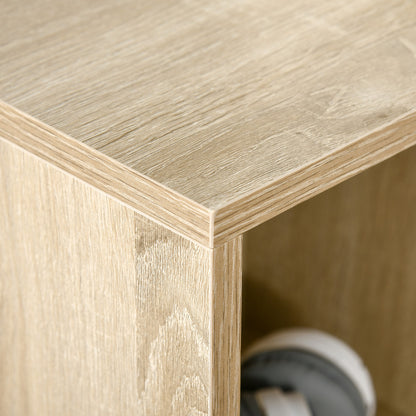 Bookshelf Wooden Bookcase with 7 Storage Compartments Plants Files for Living Room Bedroom Office 50x24x106 cm Oak