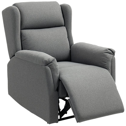 Reclining Armchair, TV Armchair with Pocket Spring Core, Padded Recliner Chair, Relax Armchair Holds up to 150 kg for Living Room, Bedroom, Dark Grey