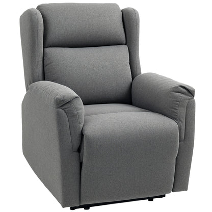 Reclining Armchair, TV Armchair with Pocket Spring Core, Padded Recliner Chair, Relax Armchair Holds up to 150 kg for Living Room, Bedroom, Dark Grey