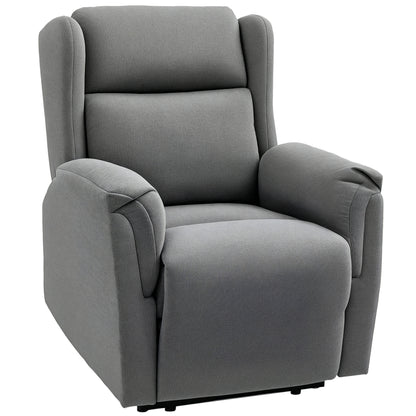 Reclining Armchair, TV Armchair with Pocket Spring Core, Padded Recliner Chair, Relax Armchair Holds up to 150 kg for Living Room, Bedroom, Dark Grey