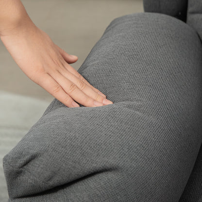 Reclining Armchair, TV Armchair with Pocket Spring Core, Padded Recliner Chair, Relax Armchair Holds up to 150 kg for Living Room, Bedroom, Dark Grey