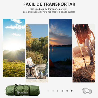 Family Tent for 4-6 People Camping Tent Foldable Lightweight with Waterproof Carry Bag for Beach Park Hiking 430x240x170 cm Green