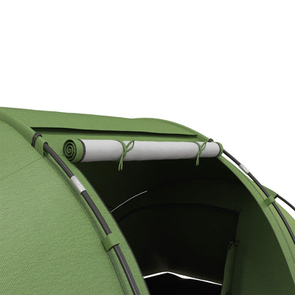 Family Tent for 4-6 People Camping Tent Foldable Lightweight with Waterproof Carry Bag for Beach Park Hiking 430x240x170 cm Green