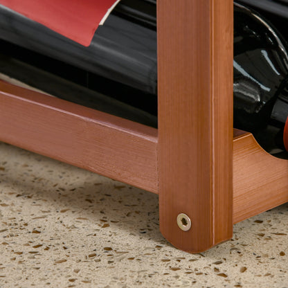 Bamboo Wine Rack for 16 Bottles 4-Tier Wine Shelf Tabletop Wine Bottle Holder for Kitchen Dining Room Bar Load 75 kg 43x23.5x38 cm Brown