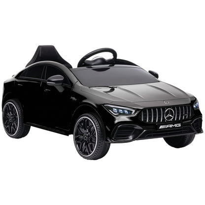 Children's Electric Car Mercedes-benz AMG CLA 45, 12V Kids Car with 2.4GHz Remote Control, Music, Electric Vehicle with Light, USB/MP3 Connection, Kids Vehicle with Horn, for 3-6 Years, Black