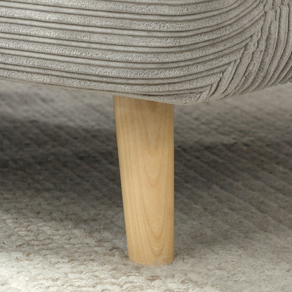 2-in-1 Sleeper Sofa Sleeper Chair Adjustable Folding Mattress Guest Bed in Corduroy Look, for Bedroom, Living Room Gray 82 x 89 x 83 cm