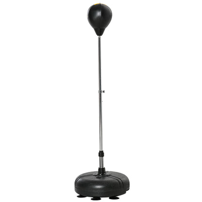 Punching Ball Set Free Standing Boxing Bag Training Set 133-151 cm Height Adjustable with 1 Pair of Gloves Suitable for Professionals and Beginners Black