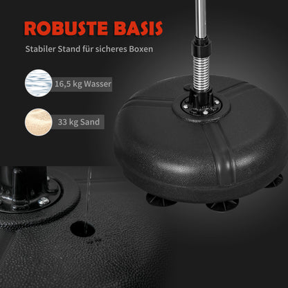 Punching Ball Set Free Standing Boxing Bag Training Set 133-151 cm Height Adjustable with 1 Pair of Gloves Suitable for Professionals and Beginners Black